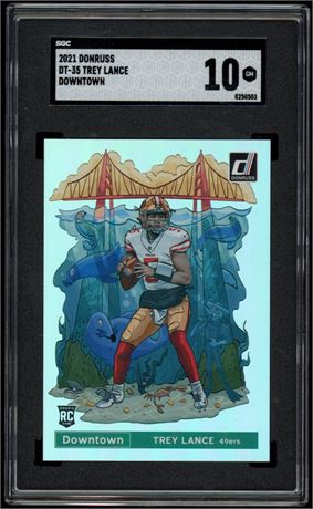 2021 Donruss Optic Trey Lance RC Downtown SGC 10 Case Hit