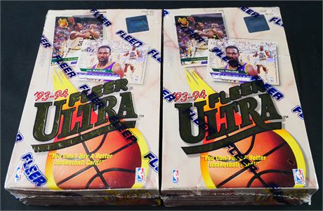 1993 Fleer Ultra Series 1 Basketball Box Lot (2) Factory Sealed