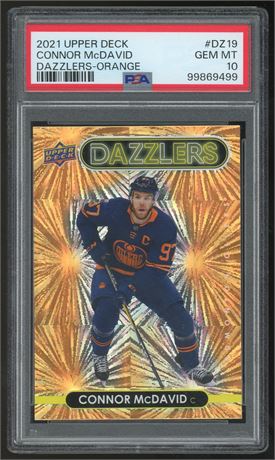 2021 Upper Deck Connor McDavid Dazzlers Orange PSA 10 GEM MINT