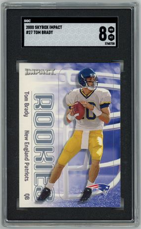 2000 Skybox Impact #27 Tom Brady RC SGC 8 NMMT