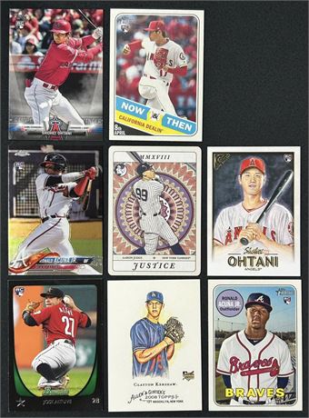 2011-18 Star/RC Lot (8) w/ Ohtani, Judge, Altuve, Kershaw, Acuna Jr