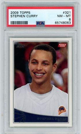 2009 Topps #321 Steph Curry RC PSA 8 NMMT