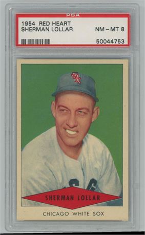 1954 Red Heart  Sherman Lollar PSA 8 NMMT
