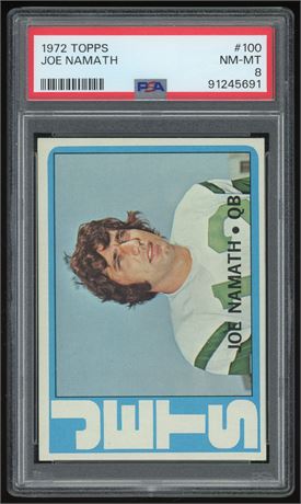 1972 Topps #100 Joe Namath PSA 8 NMMT