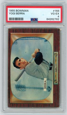 1955 Bowman #168 Yogi Berra PSA 4 VGEX