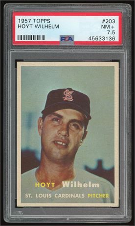 1957 Topps #203 Hoyt Wilhelm PSA 7.5 NM+