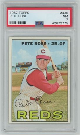 1967 Topps #430 Pete Rose PSA 7 NM