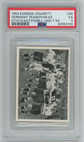 1954 Kosmos #85 Germany Team/Puskas RC PSA 5 EX Pop 2, 8 Higher