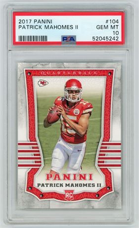2017 Panini #104 Patrick Mahomes RC PSA 10 GEM MINT