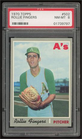 1970 Topps #502 Rollie Fingers PSA 8 NMMT