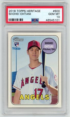 2018 Topps Heritage #600 Shohei Ohtani RC PSA 10 GEM MINT