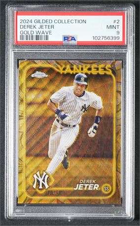 2024 Gilded Collection #2 Derek Jeter Gold Wave 40/75 PSA 9 MINT