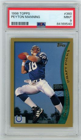 1998 Topps #360 Peyton Manning RC PSA 9 MINT