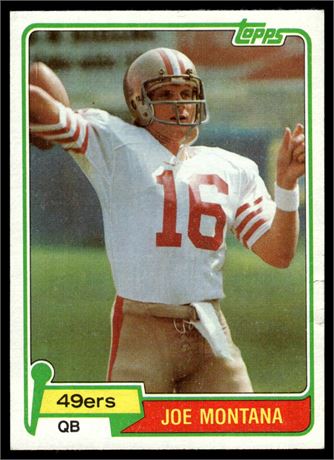 1981 Topps #216 Joe Montana RC Nicely Centered (Creases)