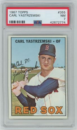 1967 Topps #355 Carl Yastrzemski PSA 7 NM