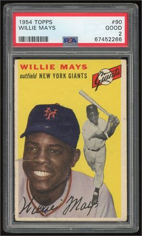 1954 Topps #90 Willie Mays PSA 2 GOOD (READ)