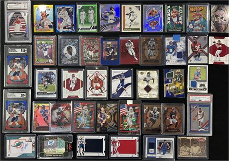 2020-24 Mixed-Sport Lot (42) w/ Refractors, #d, Auto, Patches, RC, Stars