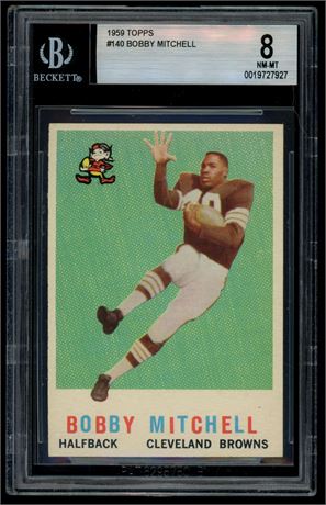 1959 Topps #140 Bobby Mitchell RC BVG 8 NMMT Only 2 Higher in BVG