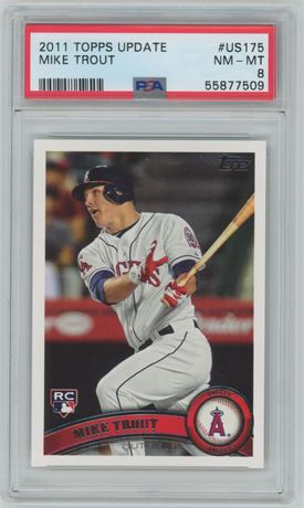 2011 Topps Update #US175 Mike Trout RC PSA 8 NMMT