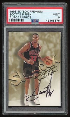 1998 Skybox Premium Autographics Scottie Pippen PSA 9 MINT