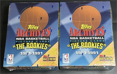 1993 Topps Archives NBA Basketball Box Lot (2) The Rookies Factory Sealed