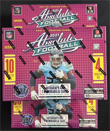 2021 Panini Absolute Football Factory-Sealed Mega Box Lot (3) Target