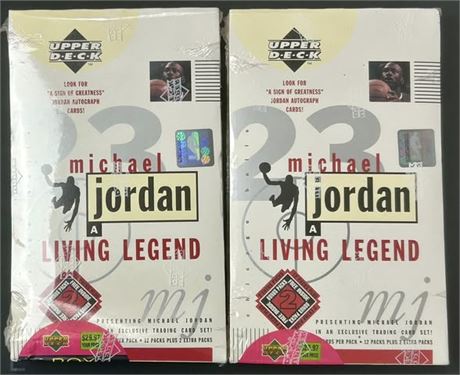 1998 UD Michael Jordan Living Legend (2) Unopened Boxes w/ Sequential Serial #