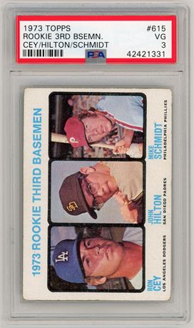1973 Topps #615 Mike Schmidt RC Hi# PSA 3 VG