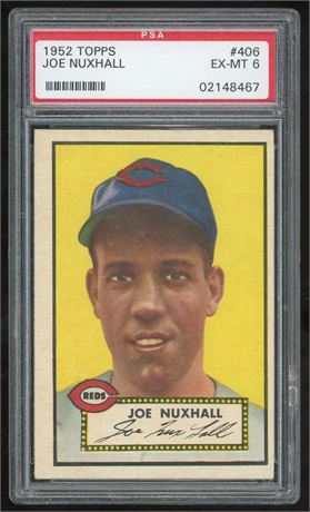 1952 Topps #406 Joe Nuxhall Hi# PSA 6 EXMT