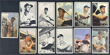 1953 Bowman Baseball Color and Black & White Lot (11) Low Grade