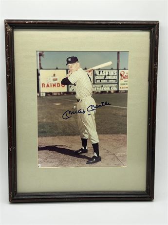 Mickey Mantle Autographed, Encapsulated 8x10 Photo JSA (READ)