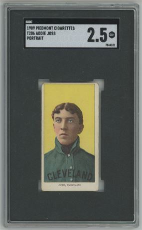 1909-11 T206 Piedmont Addie Joss Portrait SGC 2.5 GOOD+