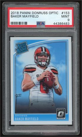 2018 Donruss Optic Baker Mayfield Rated Rookie PSA 9 MINT