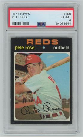 1971 Topps #100 Pete Rose PSA 6 EXMT