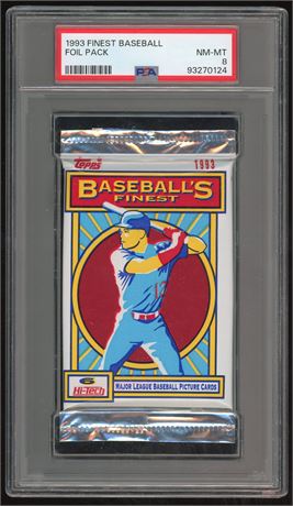 1993 Topps Finest Baseball Foil Pack PSA 8 NMMT