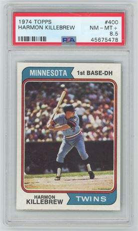 1974 Topps #400 Harmon Killebrew PSA 8.5 NMMT+