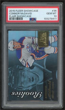 2015 Fleer Showcase #36 Connor McDavid RC PSA 10 GEM MINT