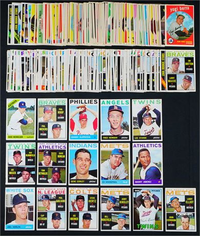UPDATED 1958-1964 Topps Baseball Lot (200+) w/ Stars & 16 Hi#'s (Read)