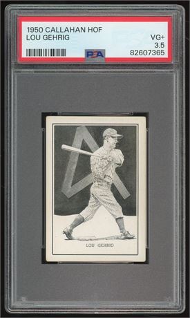 1950 Callahan HOF Lou Gehrig PSA 3.5 VG+