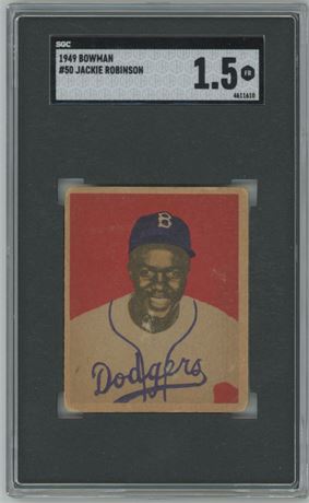 1949 Bowman #50 Jackie Robinson SGC 1.5 FAIR