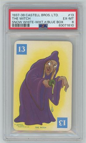 1937-38 Castell BROS. LTD. Snow White #13 The Witch White #/Blue Box PSA 6 EXMT