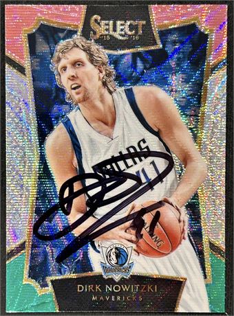2015 Panini Select #33 Dirk Nowitzki Auto JSA