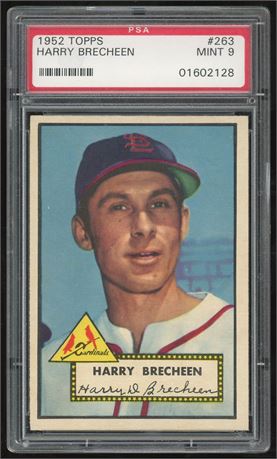 1952 Topps #263 Harry Brecheen PSA 9 MINT Pop 10 None Higher RARE