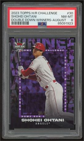 2023 Topps Home Run Challenge #30 Shohei Ohtani Double Down Winners-Aug PSA 8