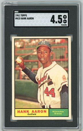 1961 Topps #415 Hank Aaron SGC 4.5 VGEX+