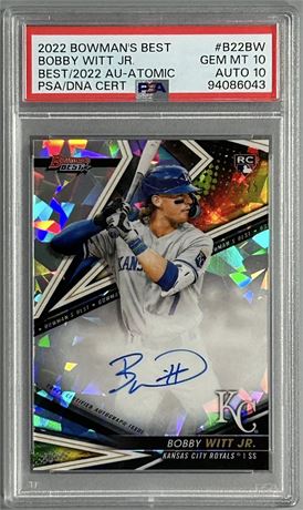 2022 Bowman's Best of '22 Bobby Witt Jr RC Auto Atomic Refractor 21/25