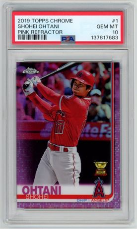 2019 Topps Chrome #1 Shohei Ohtani Pink Refractor PSA 10 GEM MINT