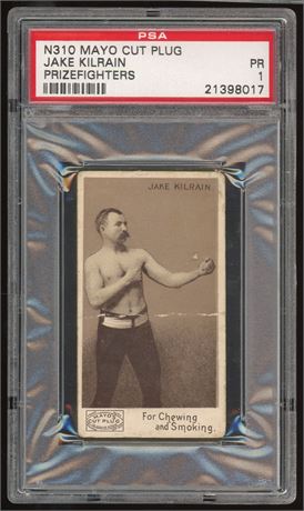 1890 N310 Mayo Cut Plug Prizefighters Jake Kilrain PSA 1 POOR