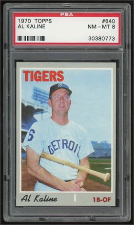 1970 Topps #640 Al Kaline PSA 8 NMMT