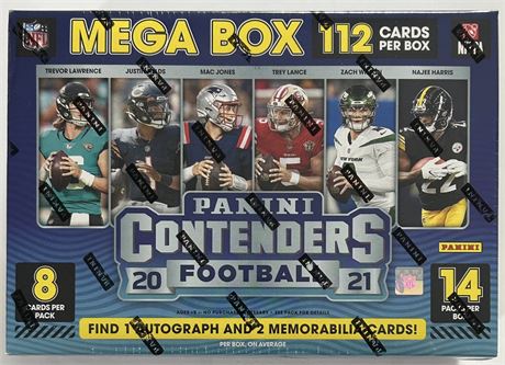 2021 Panini Contenders Football Mega Box Factory Sealed